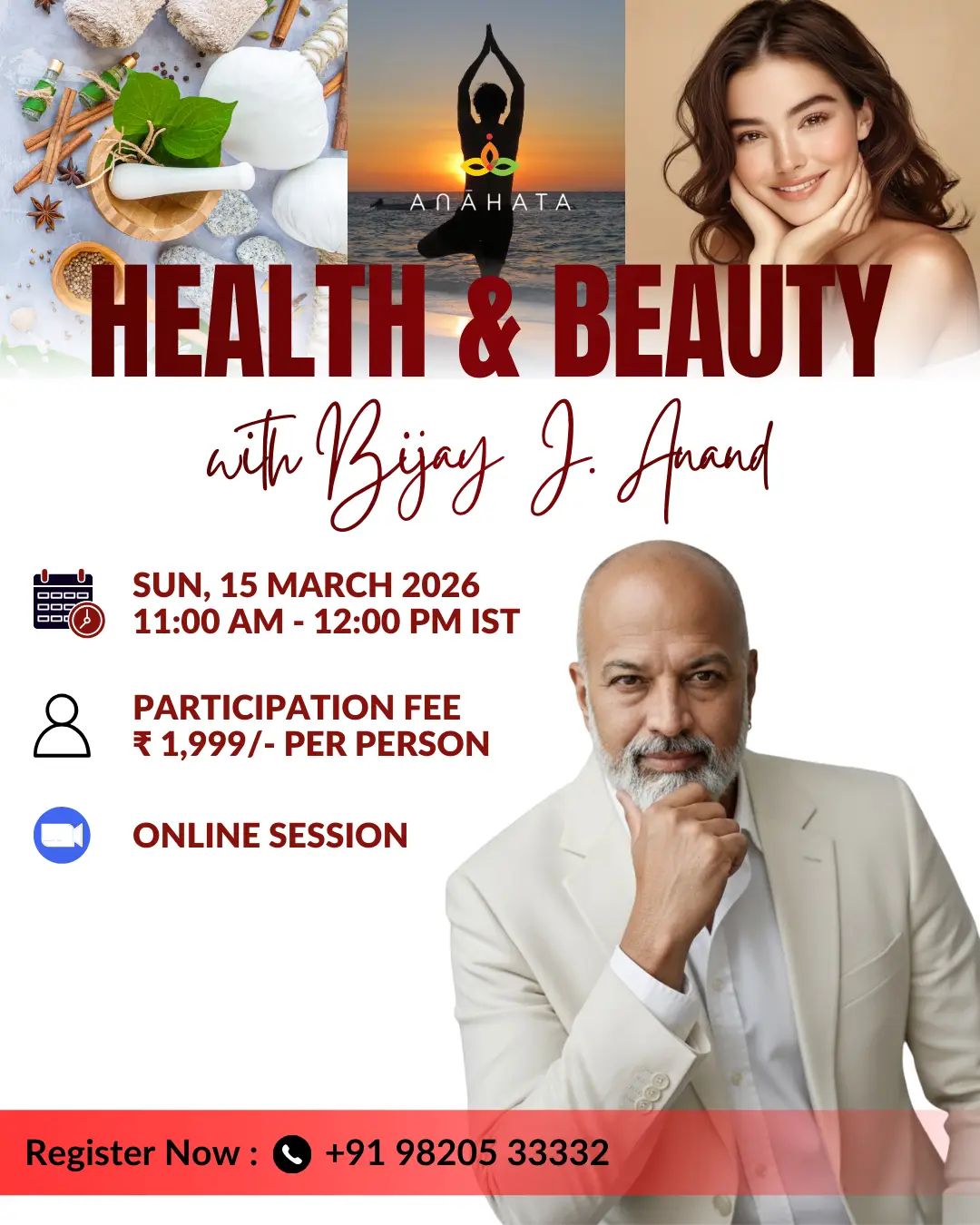 Health & Beauty from Within – Online Session with Bijay J. Anand